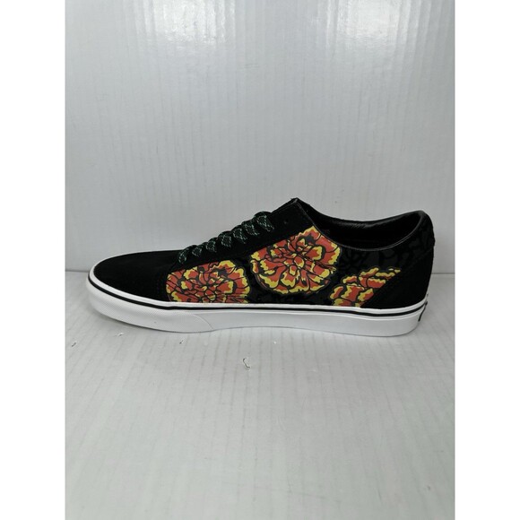 Size 11 Vans Old Skool Dia De Los Muertos Black & Yellow Low Top Skate Shoes NEW main image 7